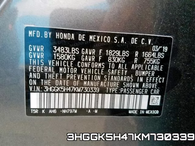 3HGGK5H47KM730339 фото 2