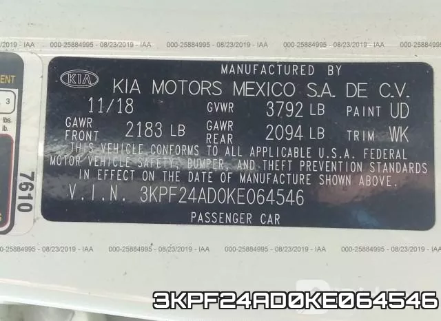 3KPF24AD0KE064546 фото 10