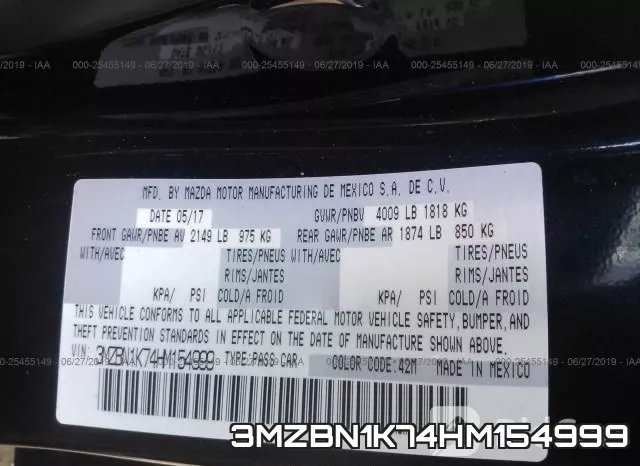 3MZBN1K74HM154999 фото 10