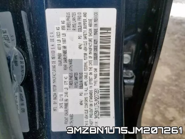 3MZBN1U75JM207261 фото 2