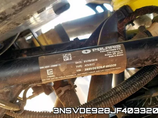 3NSVDE928JF403320 фото 2