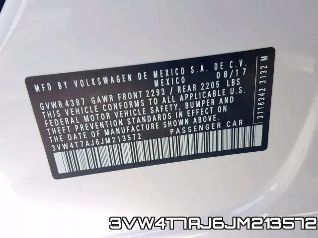 3VW4T7AJ6JM213572 фото 2