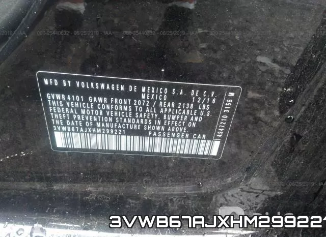 3VWB67AJXHM299221 фото 10