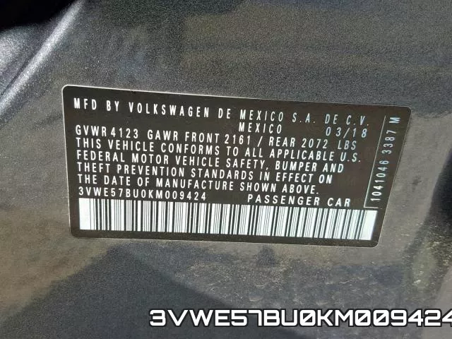 3VWE57BU0KM009424 фото 2