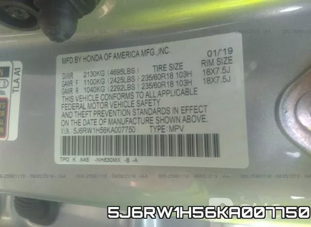 5J6RW1H56KA007750 фото 10