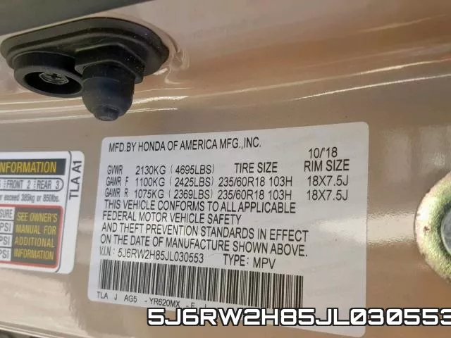 5J6RW2H85JL030553 фото 2