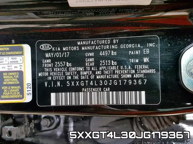5XXGT4L30JG179367 фото 2