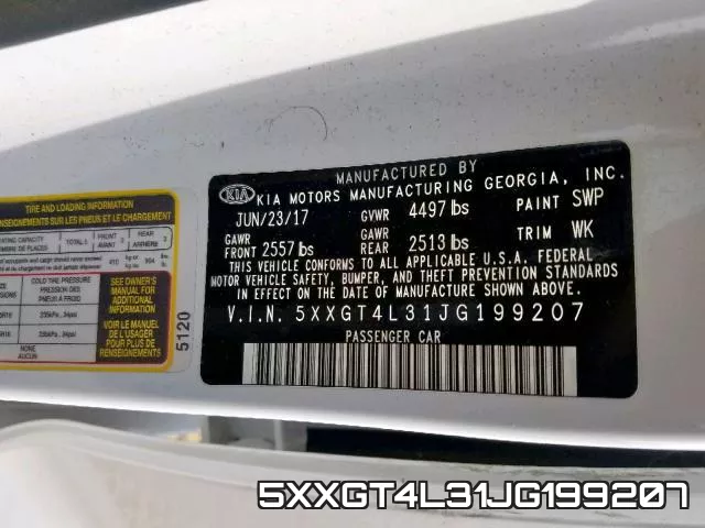 5XXGT4L31JG199207 фото 2