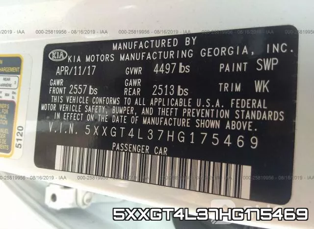 5XXGT4L37HG175469 фото 10