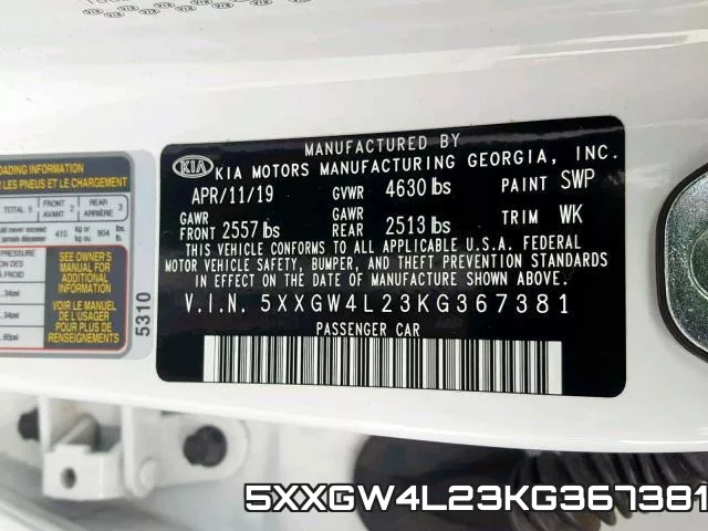 5XXGW4L23KG367381 фото 2