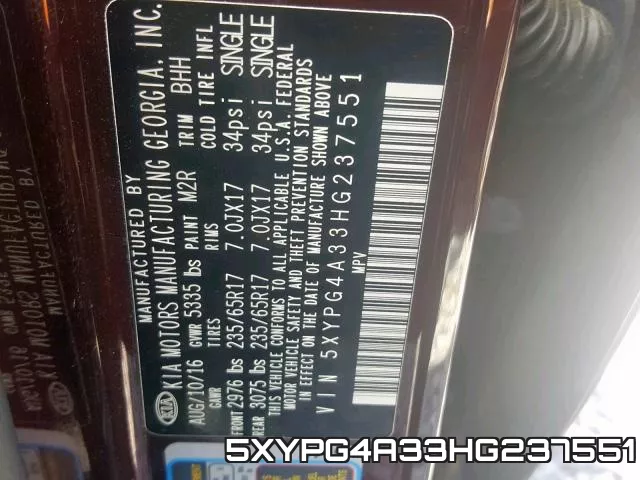 5XYPG4A33HG237551 фото 2