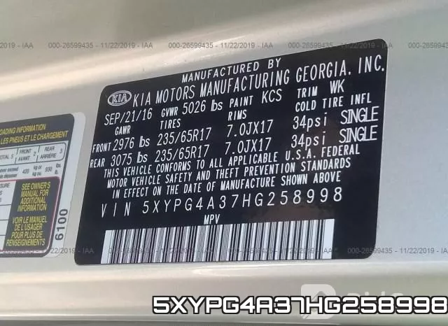 5XYPG4A37HG258998 фото 10