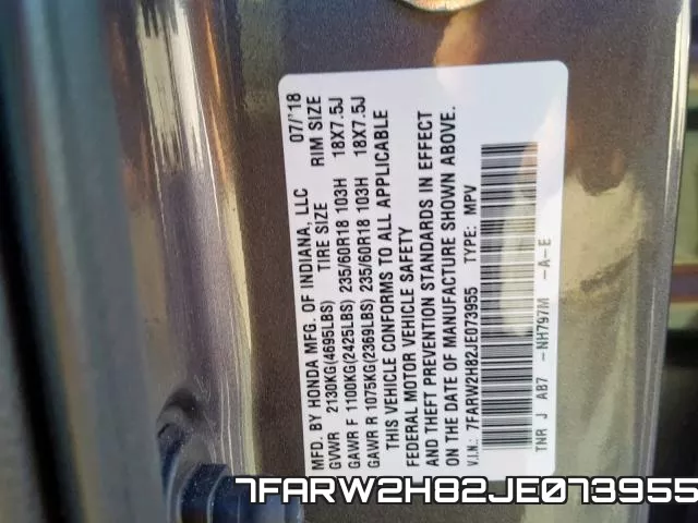 7FARW2H82JE073955 фото 2