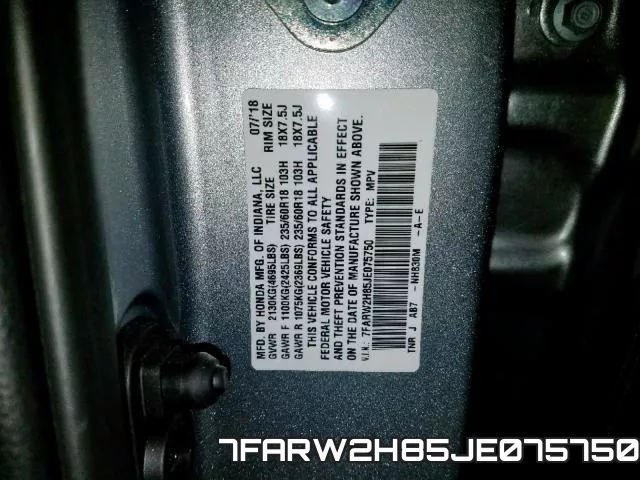 7FARW2H85JE075750 фото 2