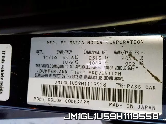 JM1GL1U59H1119558 фото 2