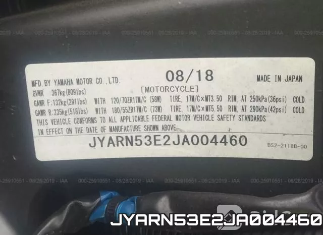 JYARN53E2JA004460 фото 2