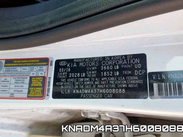 KNADM4A37H6008088 фото 2