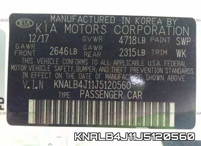KNALB4J11J5120560 фото 10
