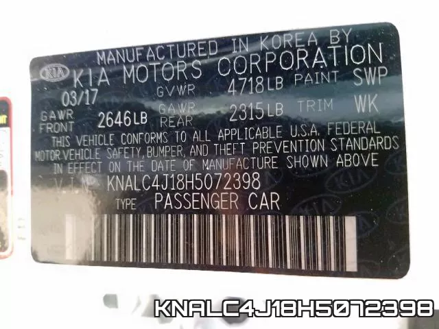 KNALC4J18H5072398 фото 2