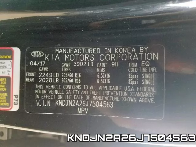 KNDJN2A26J7504563 фото 2