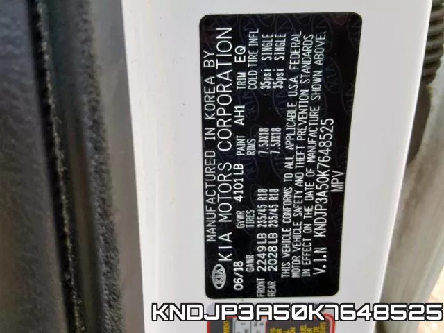KNDJP3A50K7648525 фото 2