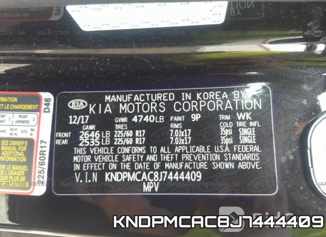 KNDPMCAC8J7444409 фото 10
