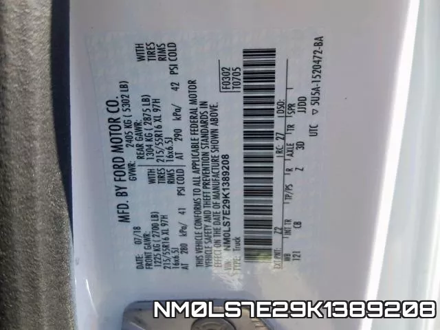 NM0LS7E29K1389208 фото 2