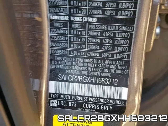 SALCR2BGXHH683212 фото 2