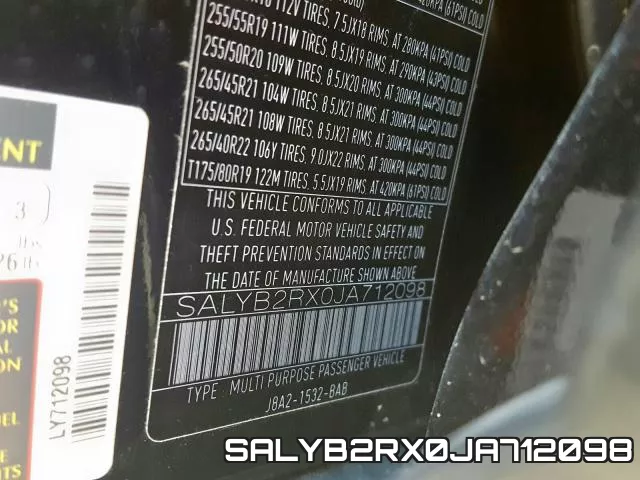 SALYB2RX0JA712098 фото 2