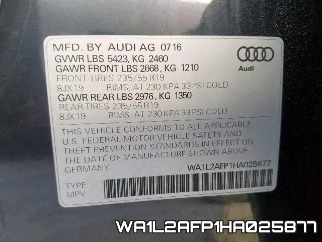 WA1L2AFP1HA025877 фото 2