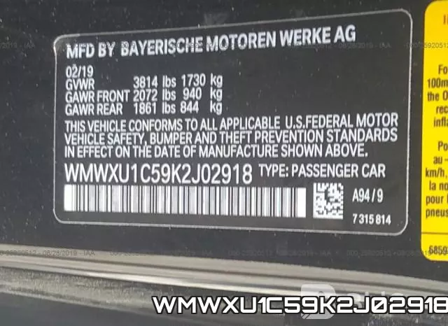 WMWXU1C59K2J02918 фото 9
