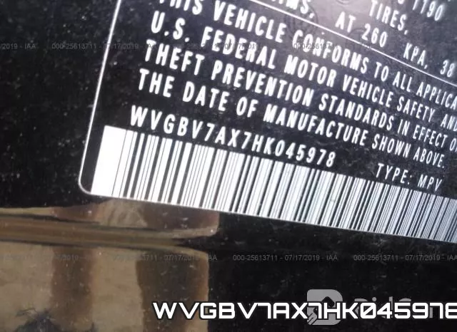 WVGBV7AX7HK045978 фото 10