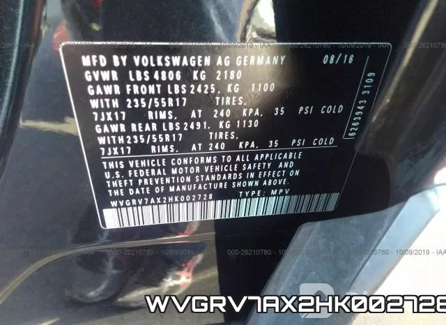 WVGRV7AX2HK002728 фото 10