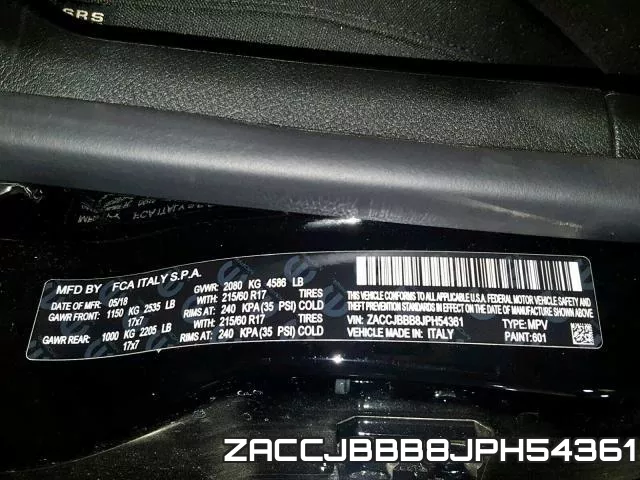 ZACCJBBB8JPH54361 фото 2