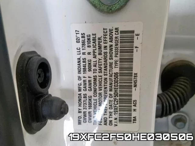 19XFC2F50HE030506 фото 2
