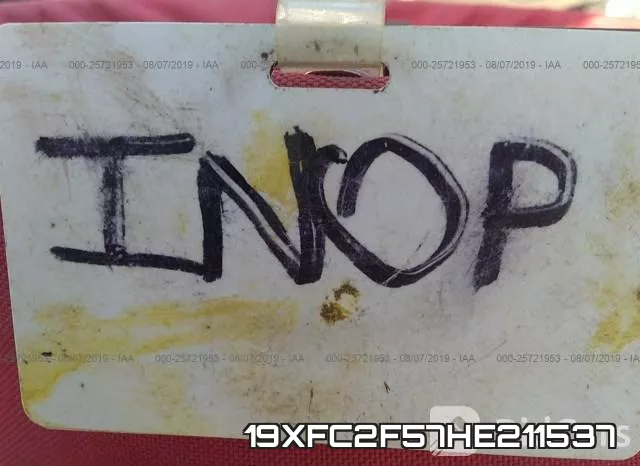 19XFC2F57HE211537 фото 8