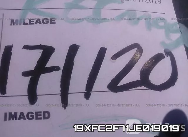 19XFC2F71JE019019 фото 8