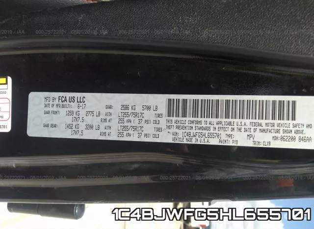 1C4BJWFG5HL655701 фото 10