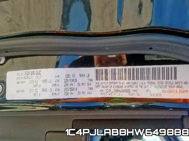 1C4PJLAB8HW649888 фото 2