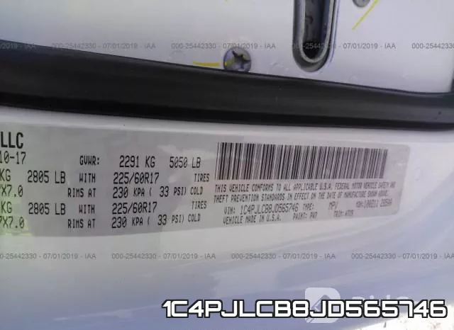1C4PJLCB8JD565746 фото 10
