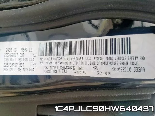1C4PJLCS0HW640437 фото 2