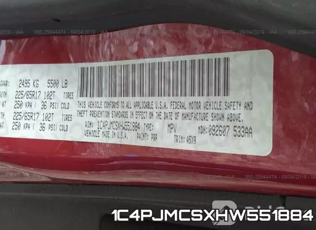 1C4PJMCSXHW551884 фото 9