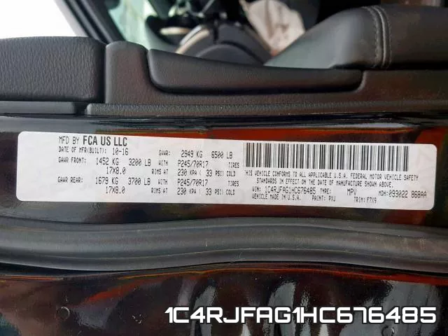 1C4RJFAG1HC676485 фото 2