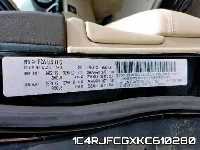 1C4RJFCGXKC610280 фото 2