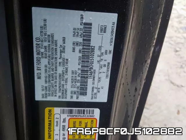 1FA6P8CF0J5102882 фото 2