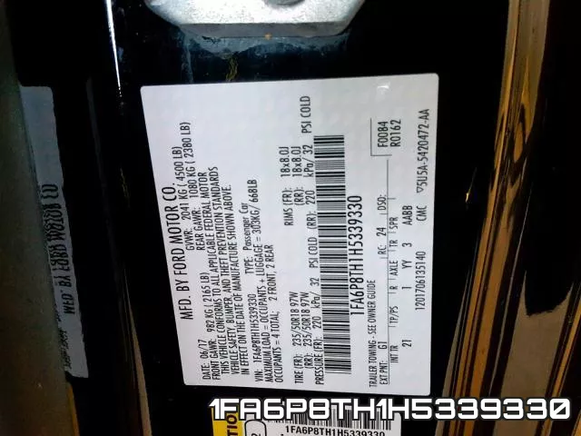1FA6P8TH1H5339330 фото 2