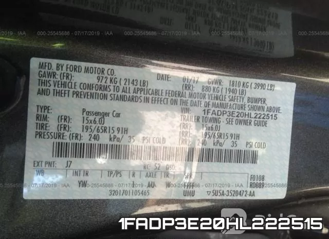 1FADP3E20HL222515 фото 10
