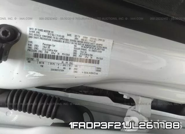 1FADP3F21JL267788 фото 10