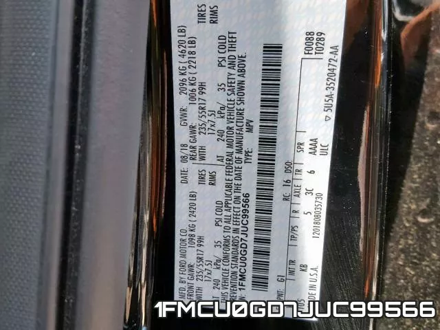 1FMCU0GD7JUC99566 фото 2
