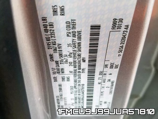 1FMCU9J99JUA57810 фото 2